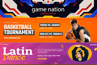 design professional youtube banner ads and  channel art