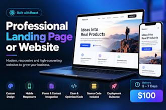 build a professional landing page or website