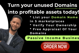 list your domain names on top marketplaces for more exposure