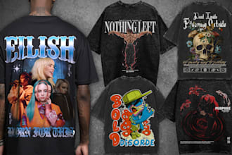 do custom streetwear t shirt design and anime t shirt design
