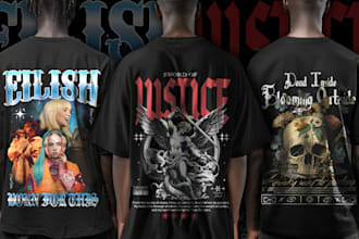 do custom streetwear t shirt design and anime t shirt design