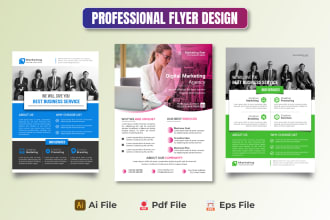 design business flyers and creative corporate marketing or event custom flyer