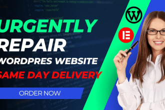 urgently repair , revamp, fix , redesign ,help wordpress website