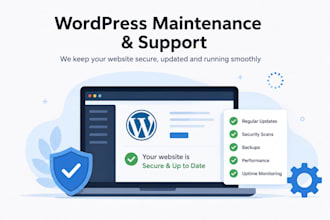 provide maintenance and support for wordpress website