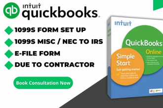 urgently setup contractors and efile 1099s quickbook zoho sap online