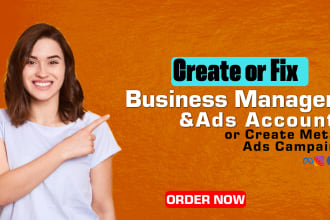 create bm and ads manager accounts within 24 hours