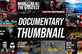 make documentary youtube thumbnail for you