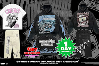 create printful streetwear t shirt design for clothing brand