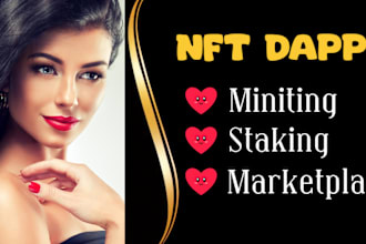 develop nft dapp mint marketplace presale staking web3 dapp ton blockchain