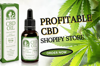 design 7 figure profit shopify cbd store cbd website marijuana shopify store