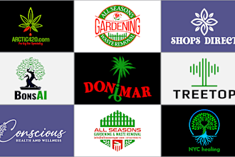 create gardening logo and brand design for your garden business