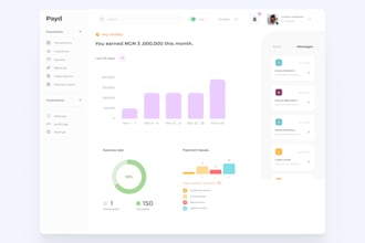 do a professional web app, saas product, and dashboard design