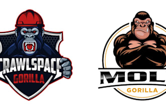 do modern custom gorilla logo design