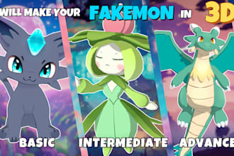 make your fakemon or pokémon in 3d