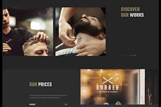 create barbershop hairdresser tattoo salon business website