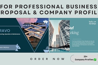 design professional business proposal or company profile