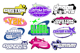 custom y2k, clothing, streetwear, and logo design for your brand or business