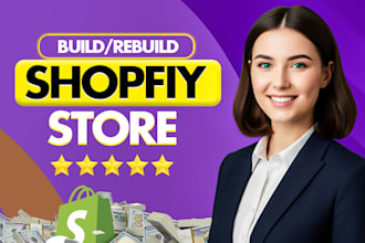build, design or redesign shopify website, shopify store design, shopify expert