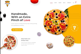 create pizza restaurant website