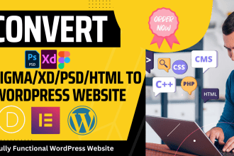 do figma to wordpress website conversion using elementor or divi