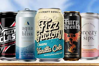 do label for can, seltzer, juice, booster, energy drink, milk, beverages, cola