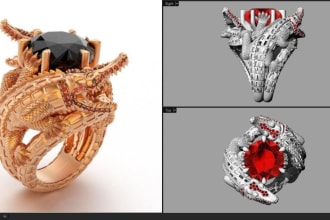 do 3d cad model jewelry design