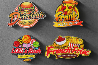 design restaurant pizza, bbq, burger, drink and food logo