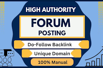 provide 60 forum postings on the high da pa site