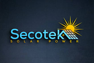 make best quality logo about electrical solar panel, energy, eco and power