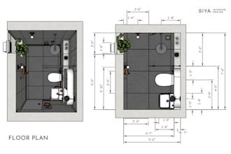 design any room for you including bathroom kitchen bedroom living dining study