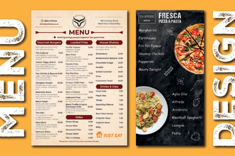 redesign or edit your current menu and provide editable file
