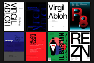 create unique typography posters or flyers