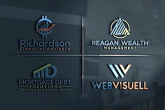 create modern financial, consulting and business logo design