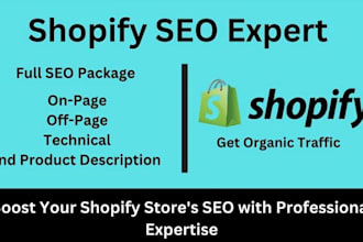 complete monthly on page off page and technical SEO for shopify