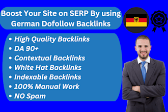 provide permanent german dofollow backlinks from high da sites