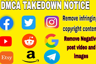 takedown harassing defaming report to tiktok,fb,ig,yt,reddit,google under dmca