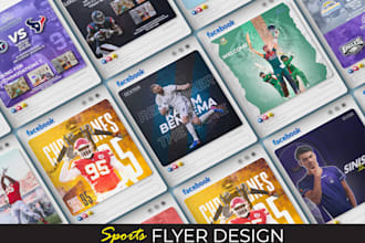 design eye catchy sports flyers, sports posters