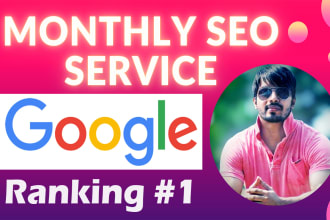 provide complete monthly seo service for google top ranking