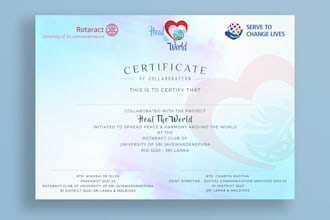 design professional, unique and attractive certificates