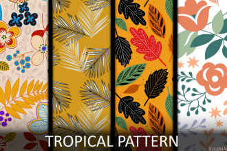 create floral and tropical designs seamless patterns