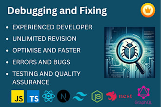 fix bugs in react, nextjs, nodejs, javascript and typescript