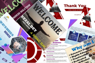 create powerpoint presentation, fillable PDF forms, design templates, pitch deck