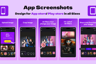 design modern app screenshots or app store screenshots