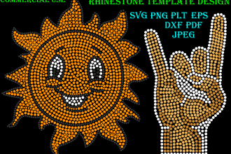 do rhinestone template design