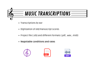 transcribe your music or digitize the scores you need