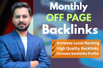 build high authority white hat backlinks for monthly offpage SEO