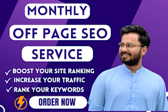 do monthly off page SEO service with high authority white hat backlinks