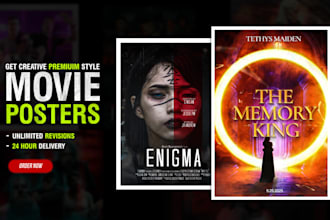 design professional movie poster, key art for your film