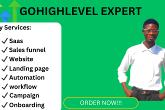 build your gohighlevel funnel, website,automation gohighlevel expert