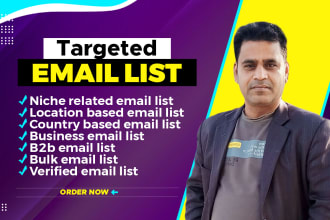 gather valid, active and niche targeted bulk email address